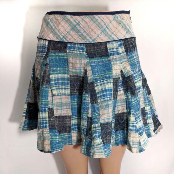 Free People Dresses & Skirts - Free People Plaid Mini Skirt Size 4